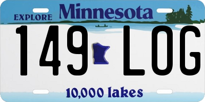 MN license plate 149LOG