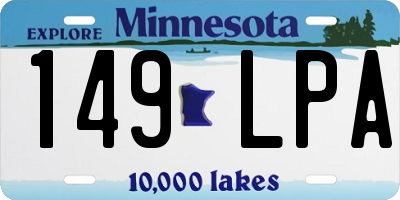MN license plate 149LPA