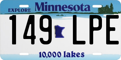 MN license plate 149LPE