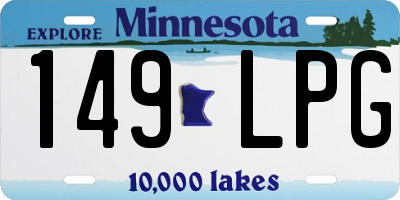 MN license plate 149LPG
