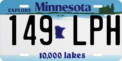 MN license plate 149LPH