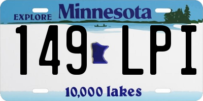 MN license plate 149LPI