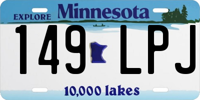 MN license plate 149LPJ