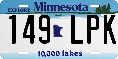 MN license plate 149LPK