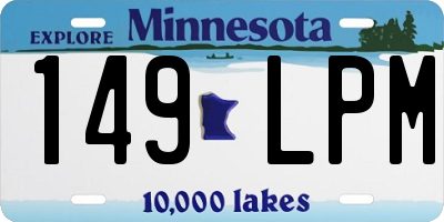 MN license plate 149LPM