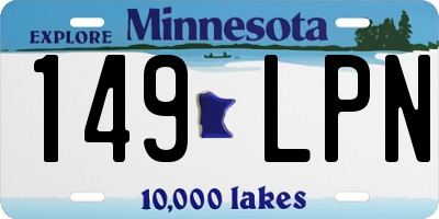 MN license plate 149LPN