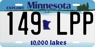 MN license plate 149LPP