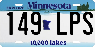 MN license plate 149LPS