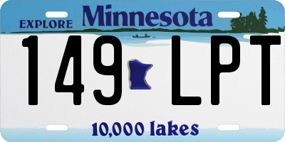 MN license plate 149LPT