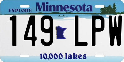 MN license plate 149LPW