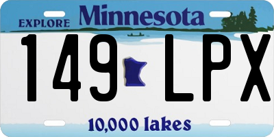 MN license plate 149LPX