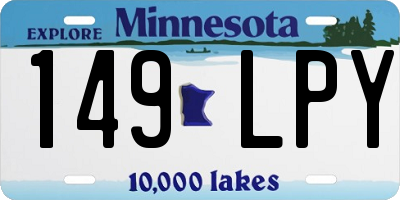 MN license plate 149LPY