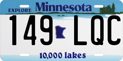 MN license plate 149LQC