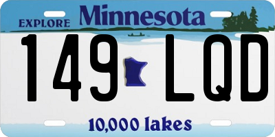 MN license plate 149LQD