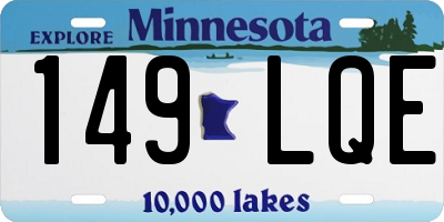 MN license plate 149LQE