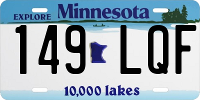 MN license plate 149LQF
