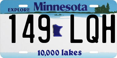 MN license plate 149LQH