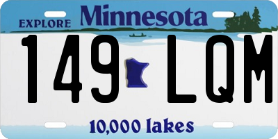 MN license plate 149LQM