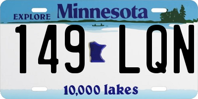 MN license plate 149LQN