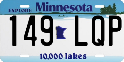 MN license plate 149LQP