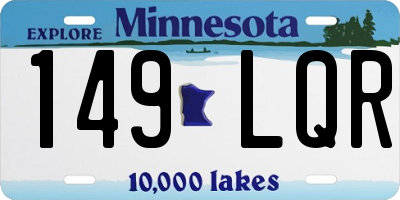 MN license plate 149LQR