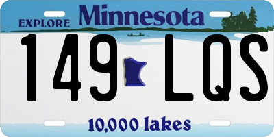 MN license plate 149LQS