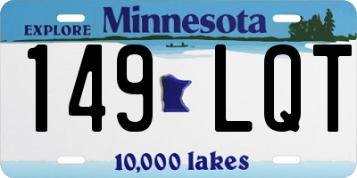 MN license plate 149LQT