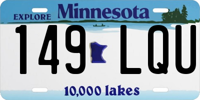 MN license plate 149LQU
