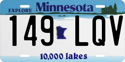 MN license plate 149LQV