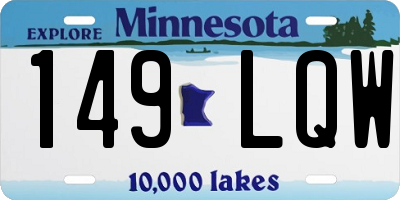 MN license plate 149LQW