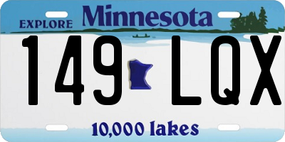 MN license plate 149LQX