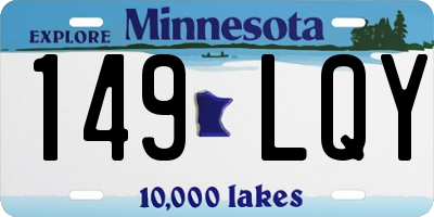 MN license plate 149LQY