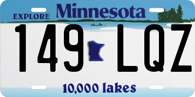MN license plate 149LQZ