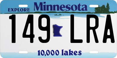 MN license plate 149LRA