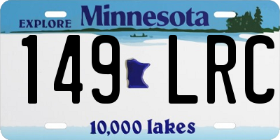 MN license plate 149LRC