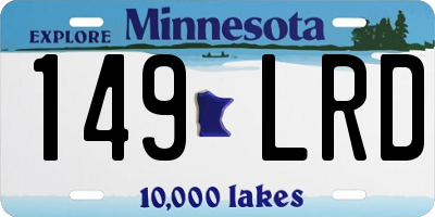 MN license plate 149LRD