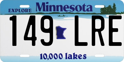 MN license plate 149LRE