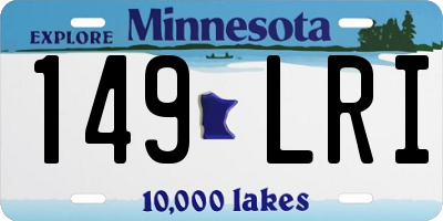 MN license plate 149LRI