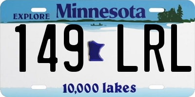 MN license plate 149LRL