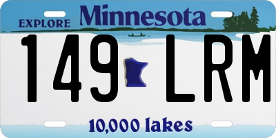 MN license plate 149LRM