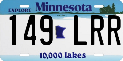 MN license plate 149LRR