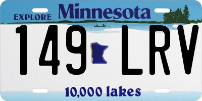 MN license plate 149LRV