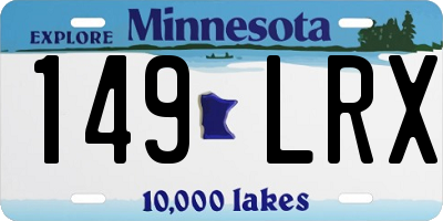 MN license plate 149LRX
