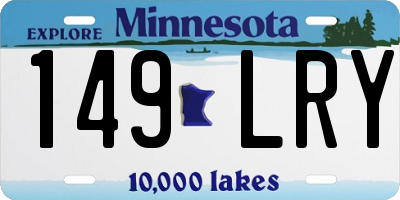 MN license plate 149LRY