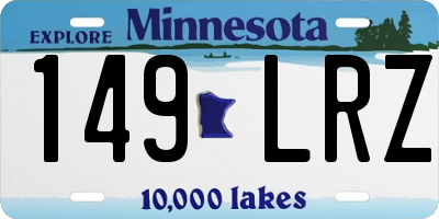 MN license plate 149LRZ
