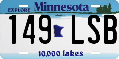 MN license plate 149LSB
