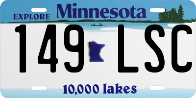 MN license plate 149LSC