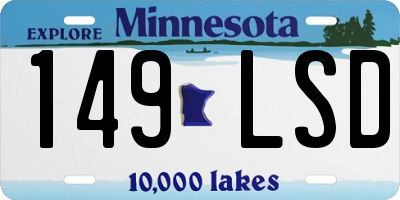 MN license plate 149LSD