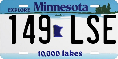 MN license plate 149LSE