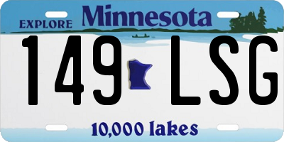 MN license plate 149LSG